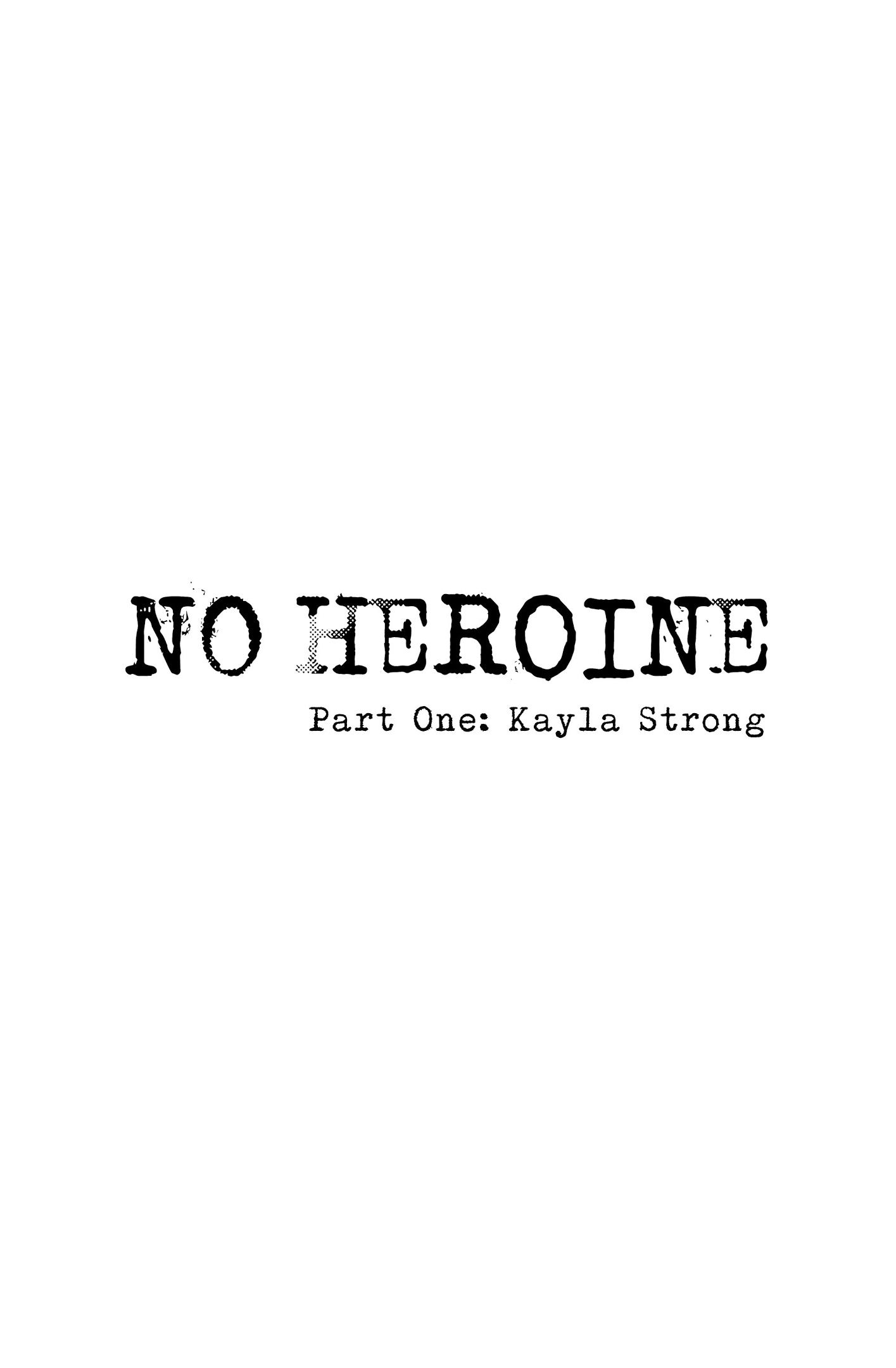 No Heroine #1 preview