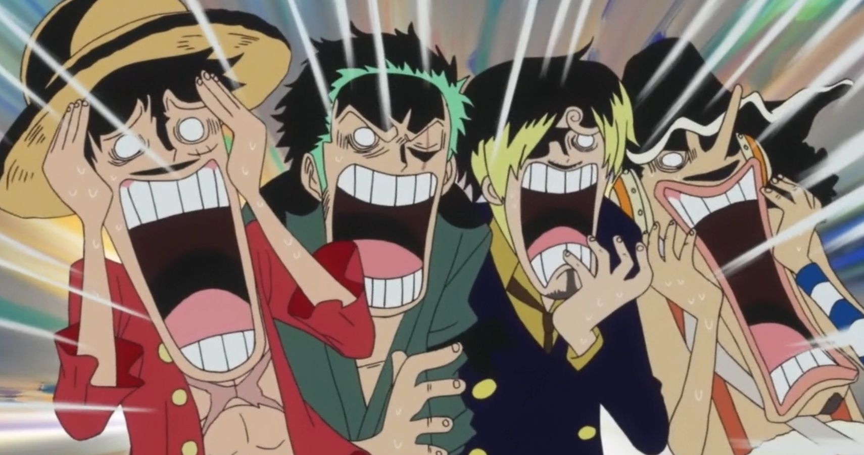 one piece luffy screaming