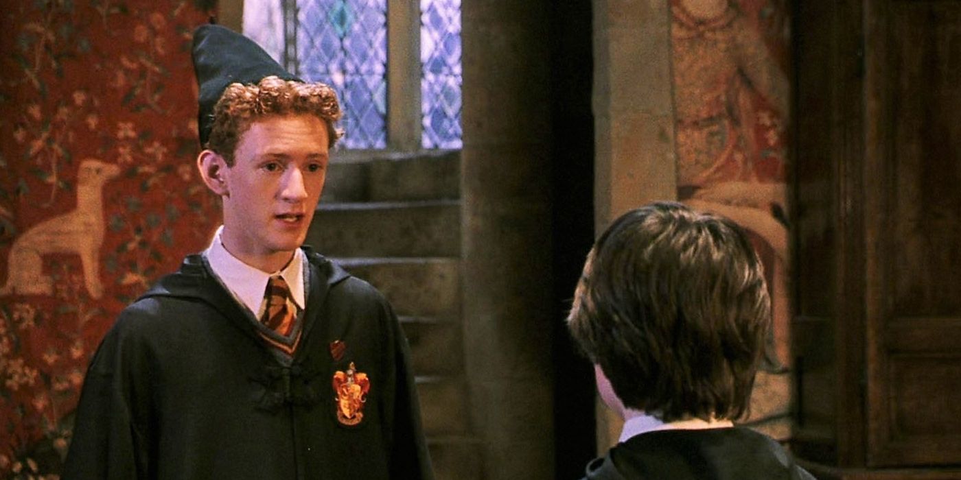 Prefect Percy Weasley and Harry Potter In The Sorcerer's Stone