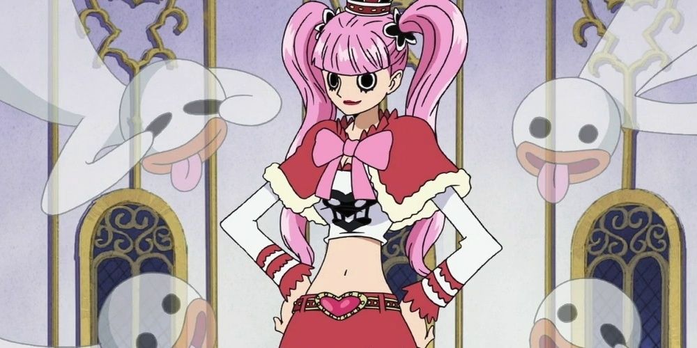 Perona user her Devil Fruit, the Hollow-Hollow Fruit, to create ghosts in One Piece's Thriller Bark arc