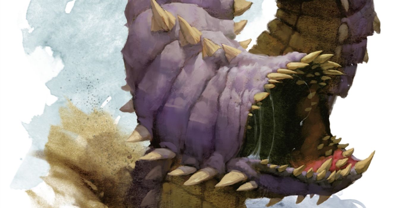 a purple worm in dungeons & dragons