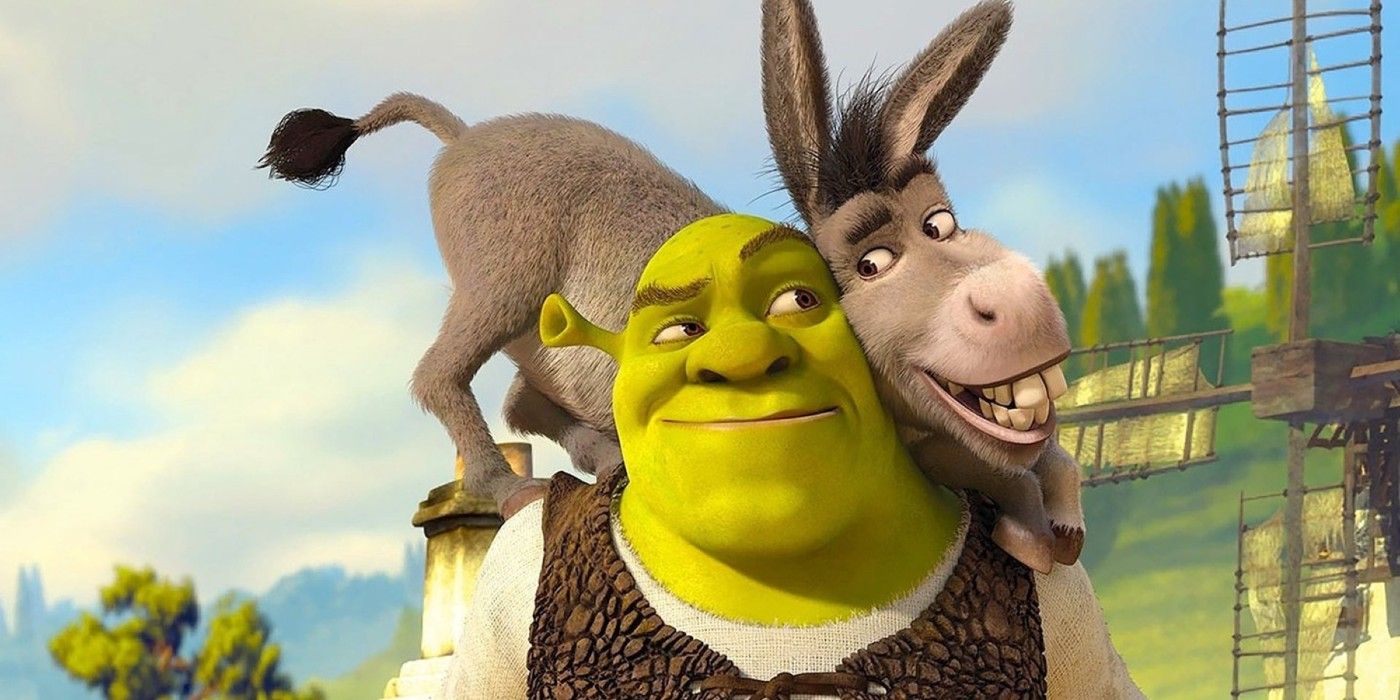Shrek carrying Donkey 