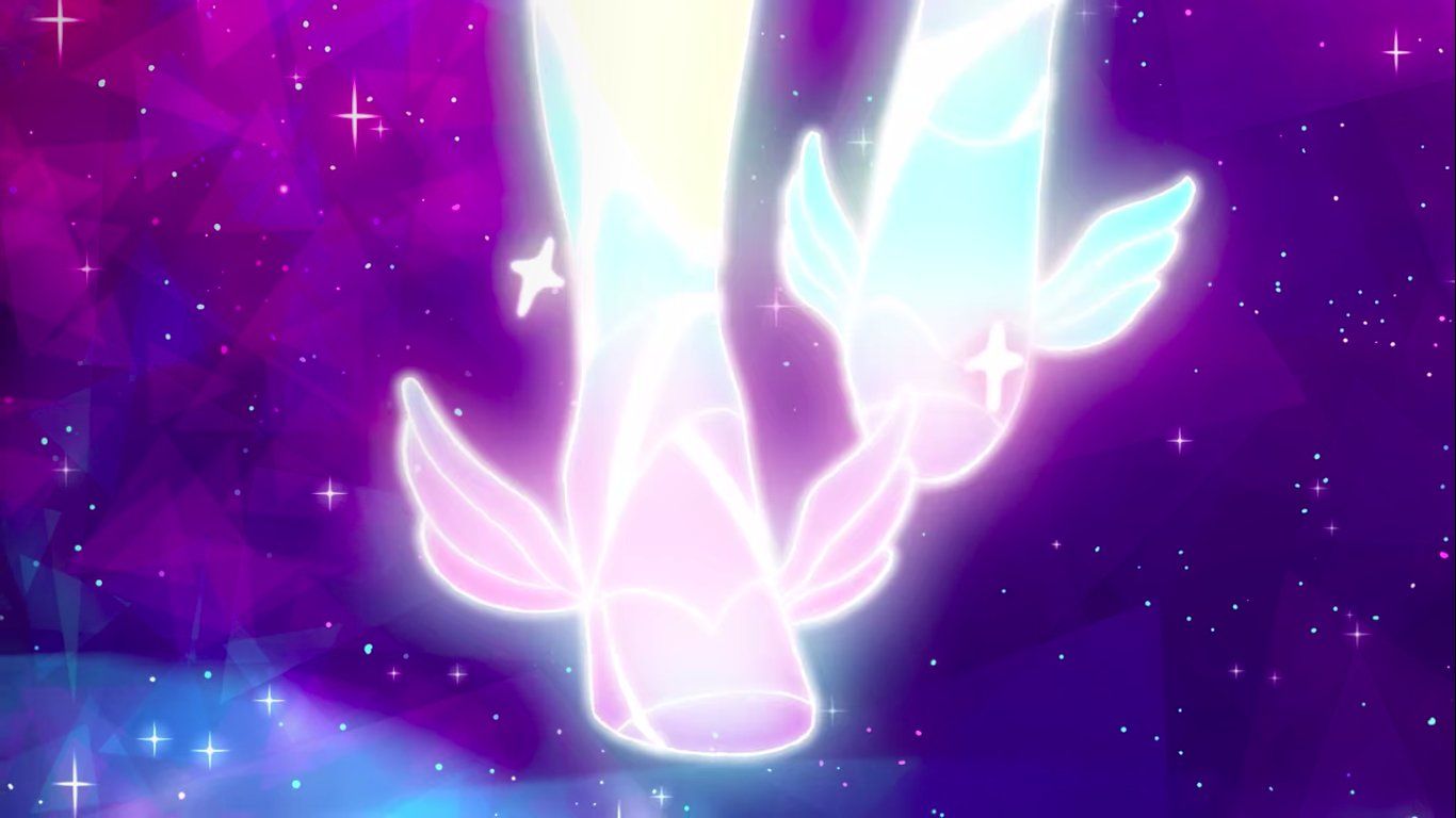Adora's new She-Ra suit features wings on her shoes that are similar to Glimmer's