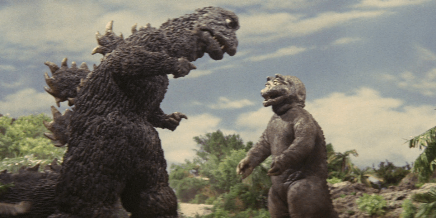 Godzilla teaches Minilla