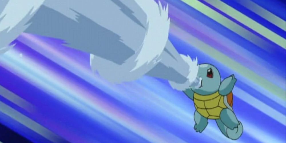Pokemon: Squirtle using water attack
