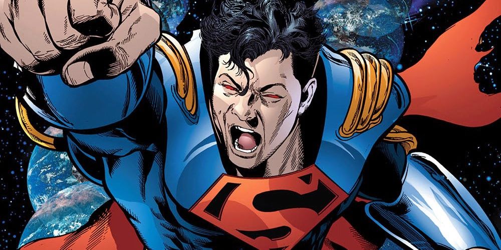 DC Comics' Superboy-Prime flying and screaming in anger.