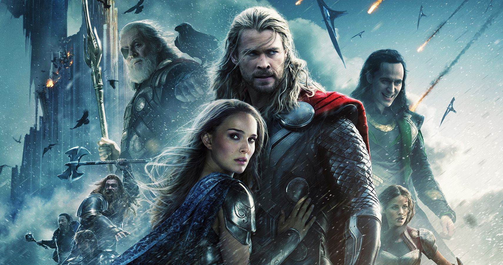 Thor The Dark World's poster shows the film's main characters in Asgard