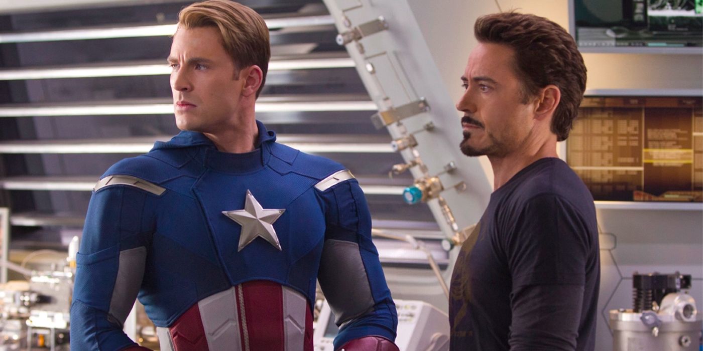 Tony Stark and Steve Rogers Avengers 2012