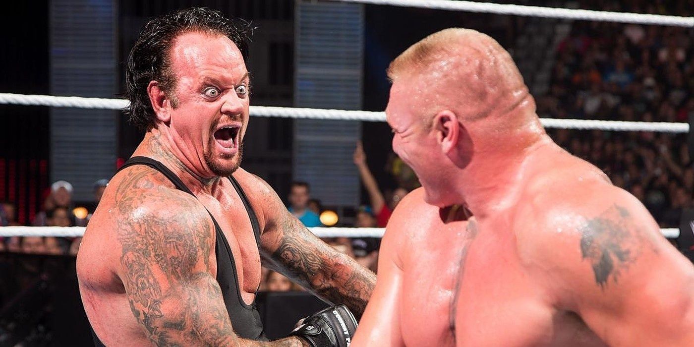 WWE: Undertaker Explains His Meme-Worthy Laugh at Brock Lesnar
