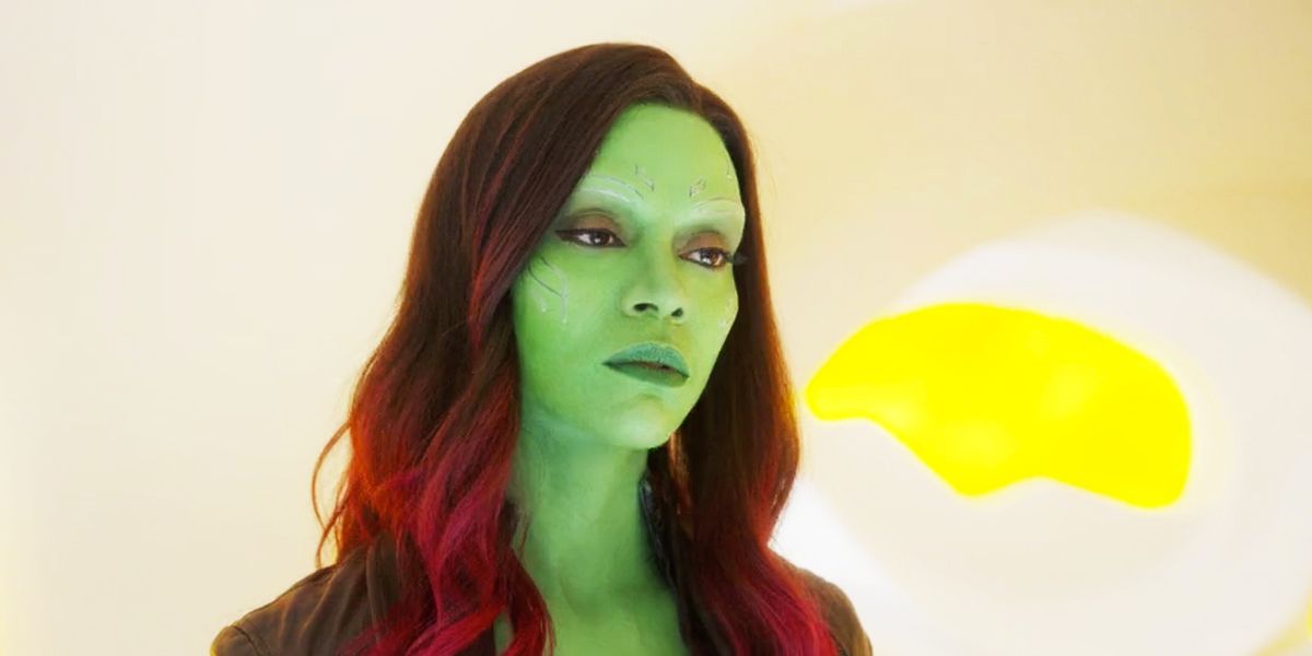 Zoe Saldana as Gamora in Guardians of the Galaxy Vol 2