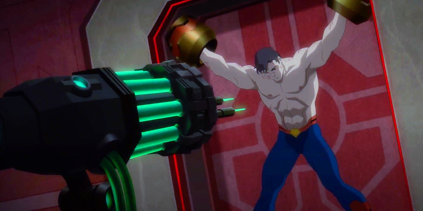 Superman being restrained in Justice League Dark: Apokolips War
