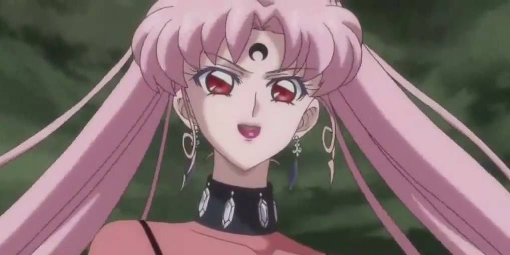 Chibiusa transformed into Black Lady in Sailor Moon Crystal.
