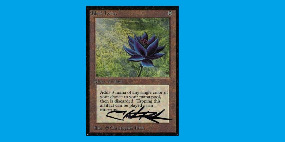 The Black Lotus cards in Magic the Gathering
