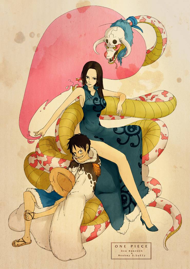 One Piece 10 Pieces Of Luffy Boa Fan Art That Are Totally Romantic