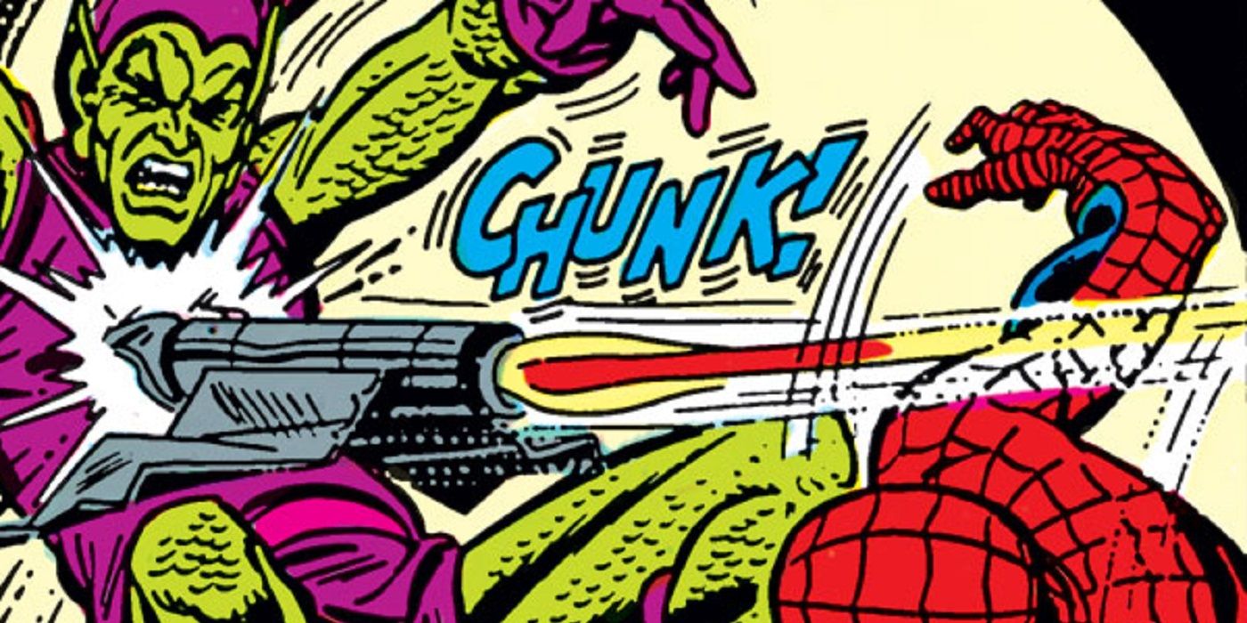 The Green Goblin is impaled on his Goblin Glider in Marvel Comics