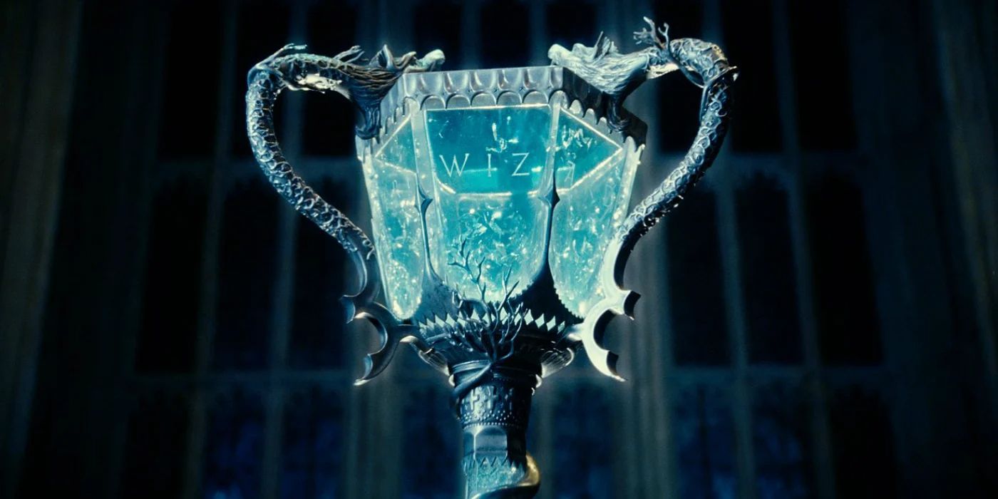A taça tribruxo de Harry Potter em Cálice de Fogo