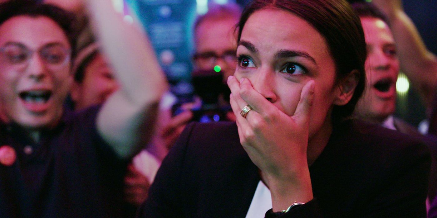 Still from Netflix's Knock Down the House documentary featuring Alexandria Ocasio-Cortez.
