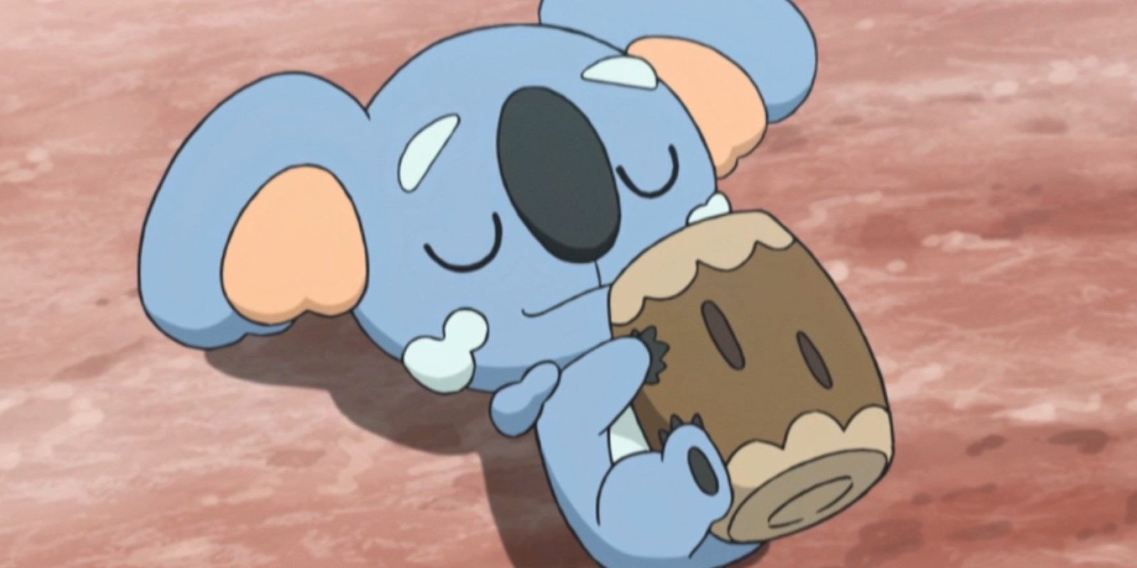 Komala from the Pokemon anime sleeping peacefully