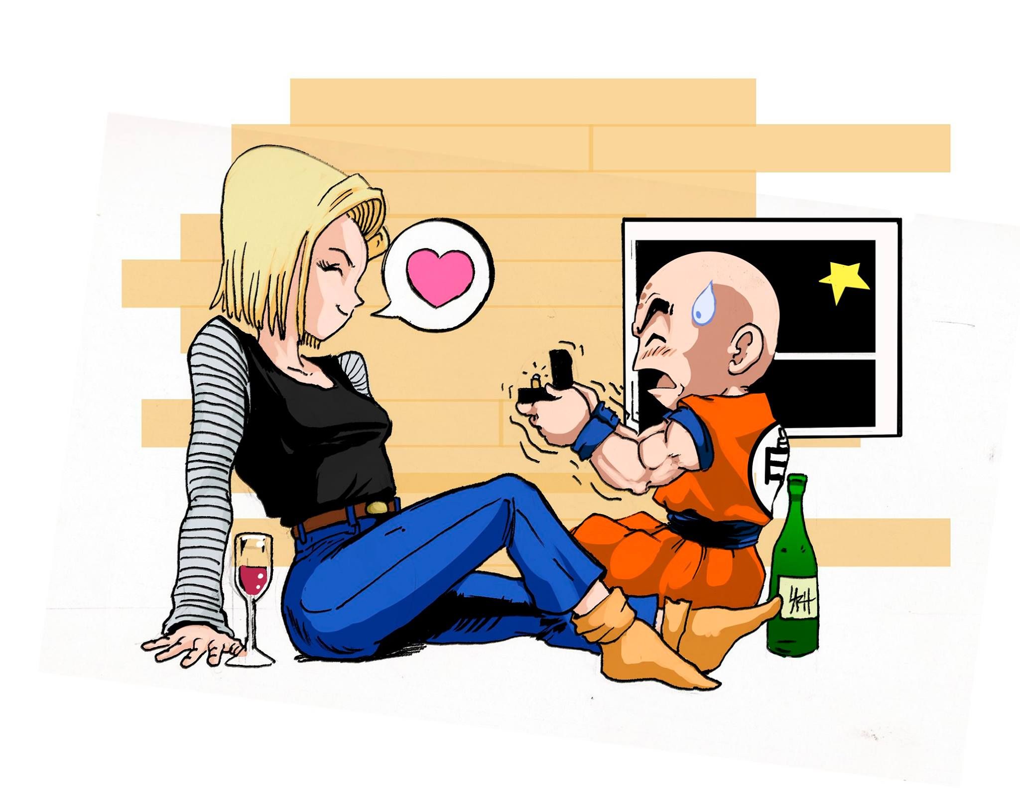 Dragon Ball 10 Romantic Fan Art Pictures Of Krillin And Android 18 That Are Anything But Artificial 4307