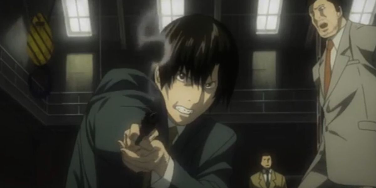 Matsuda with a gun