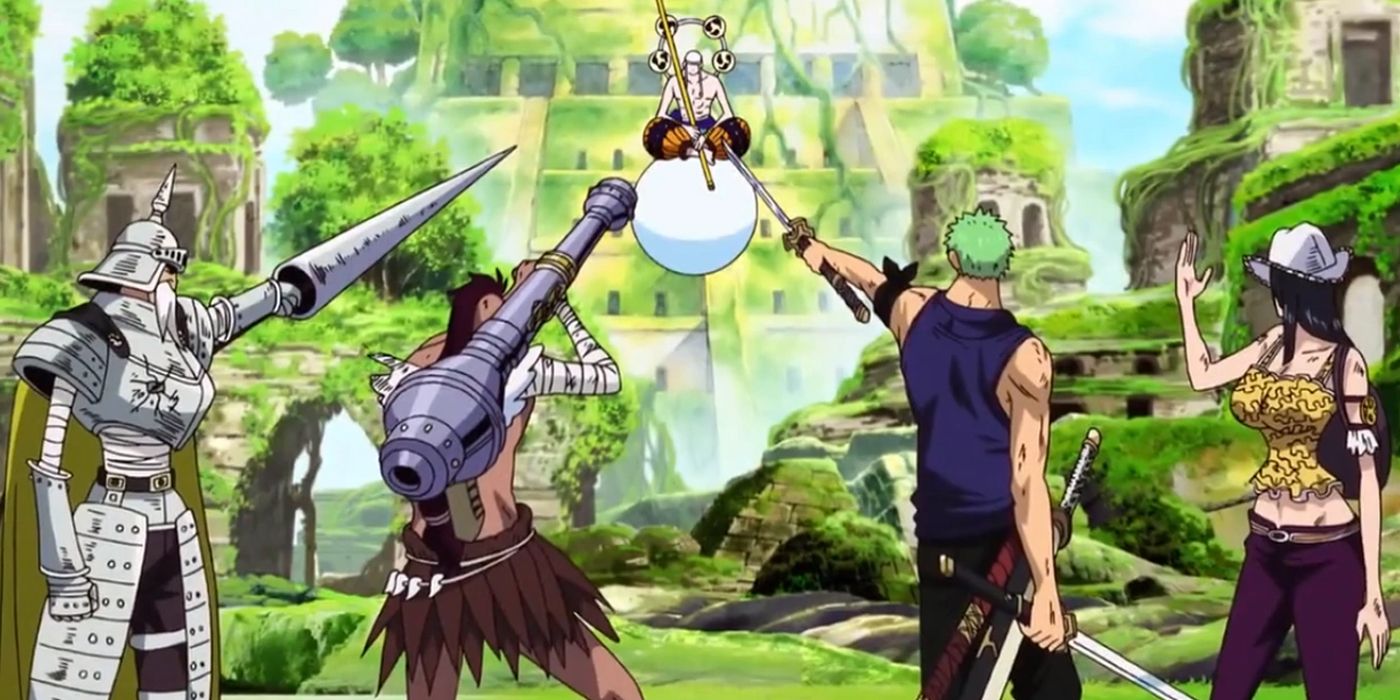 The Straw Hats Face Off Against Enel in Skypiea
