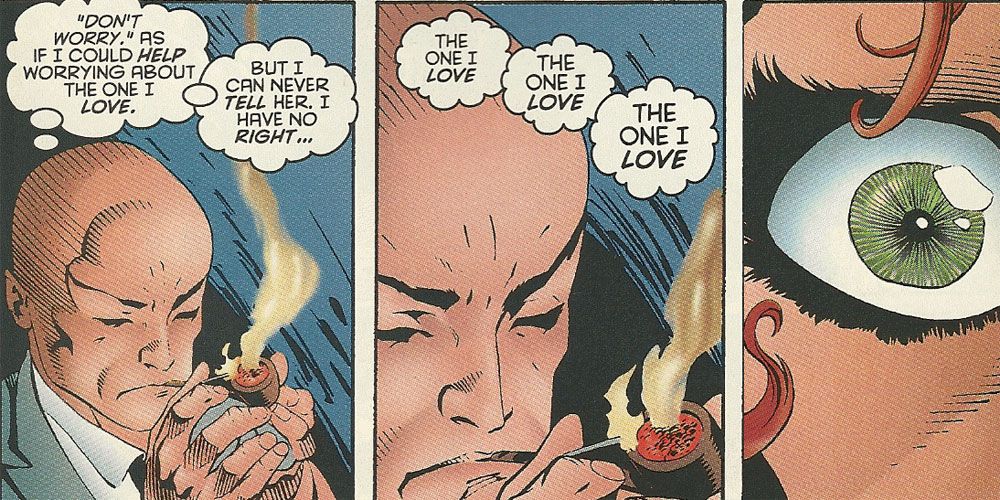 Professor X thinking about his love for the teenage Jean Grey in Marvel Comics