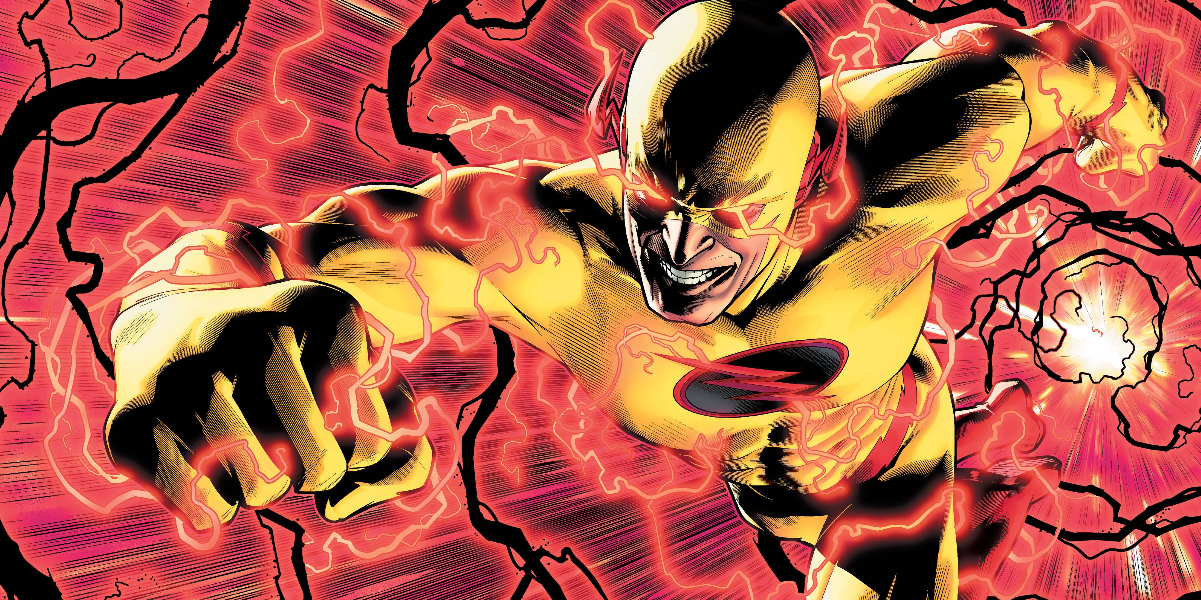 The Reverse Flash running through the Speed Force.