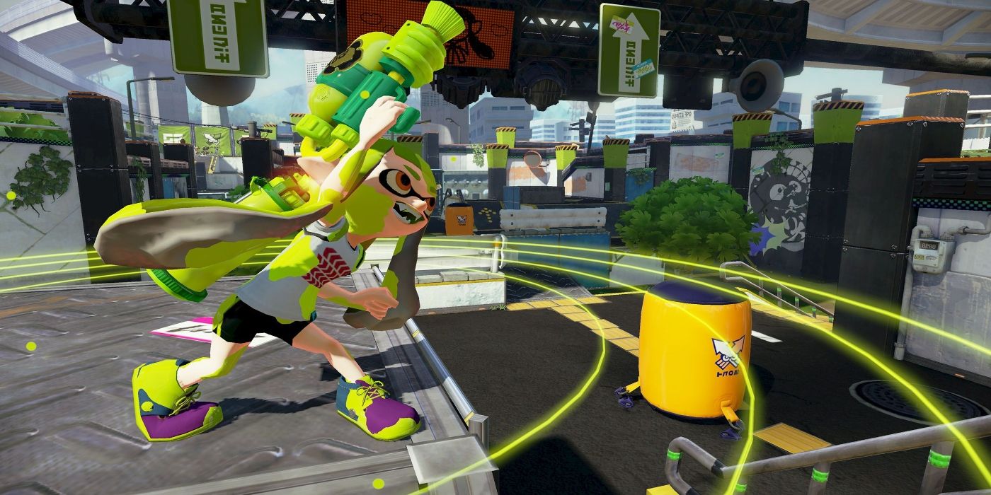 An Inkling causes chaos in Splatoon 2 multiplayer 