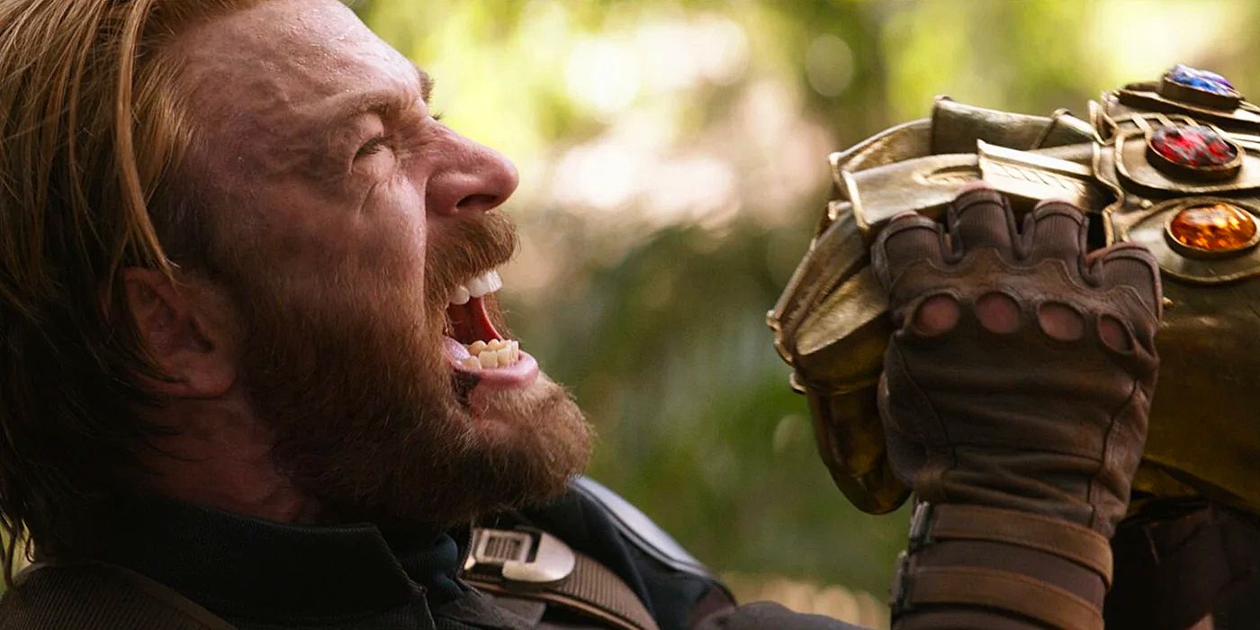 Captain America vs. Thanos in Infinity War