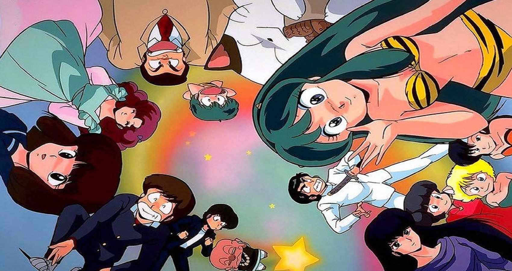 The main cast of Urusei Yatsura (1981 series).