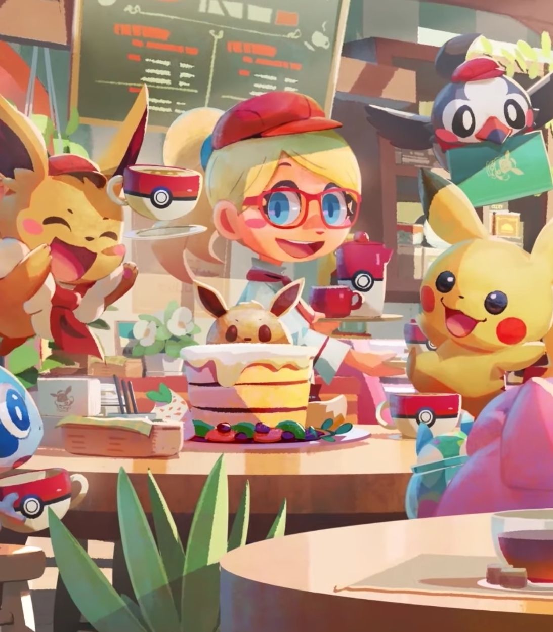 Promotional art for Pokemon Cafe Mix