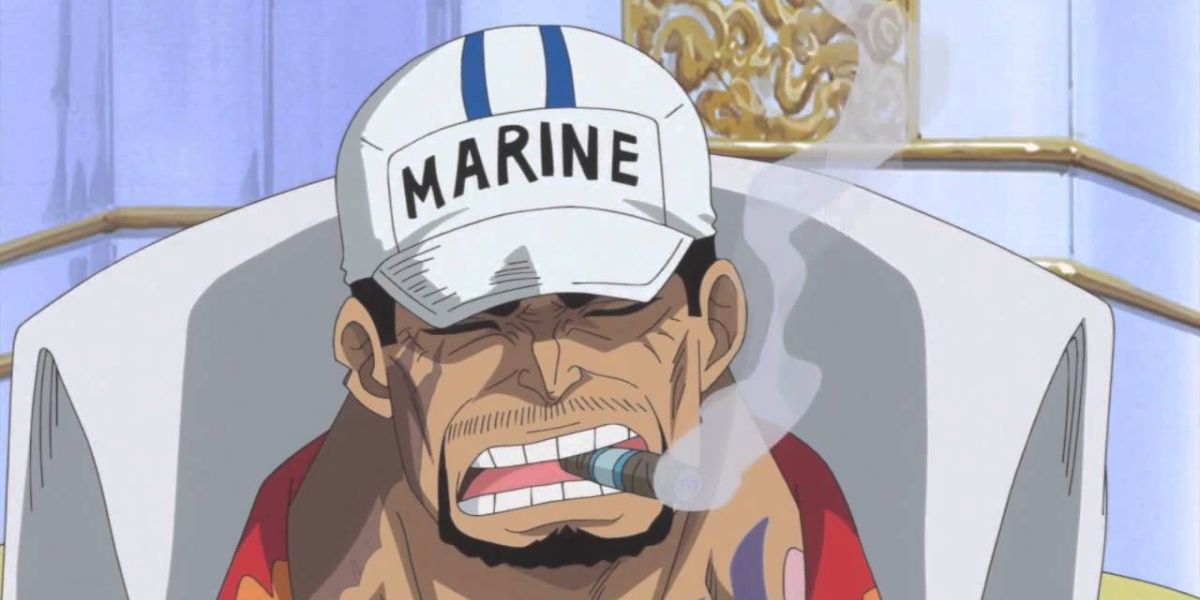 admiral akainu smoking a cigar in one piece