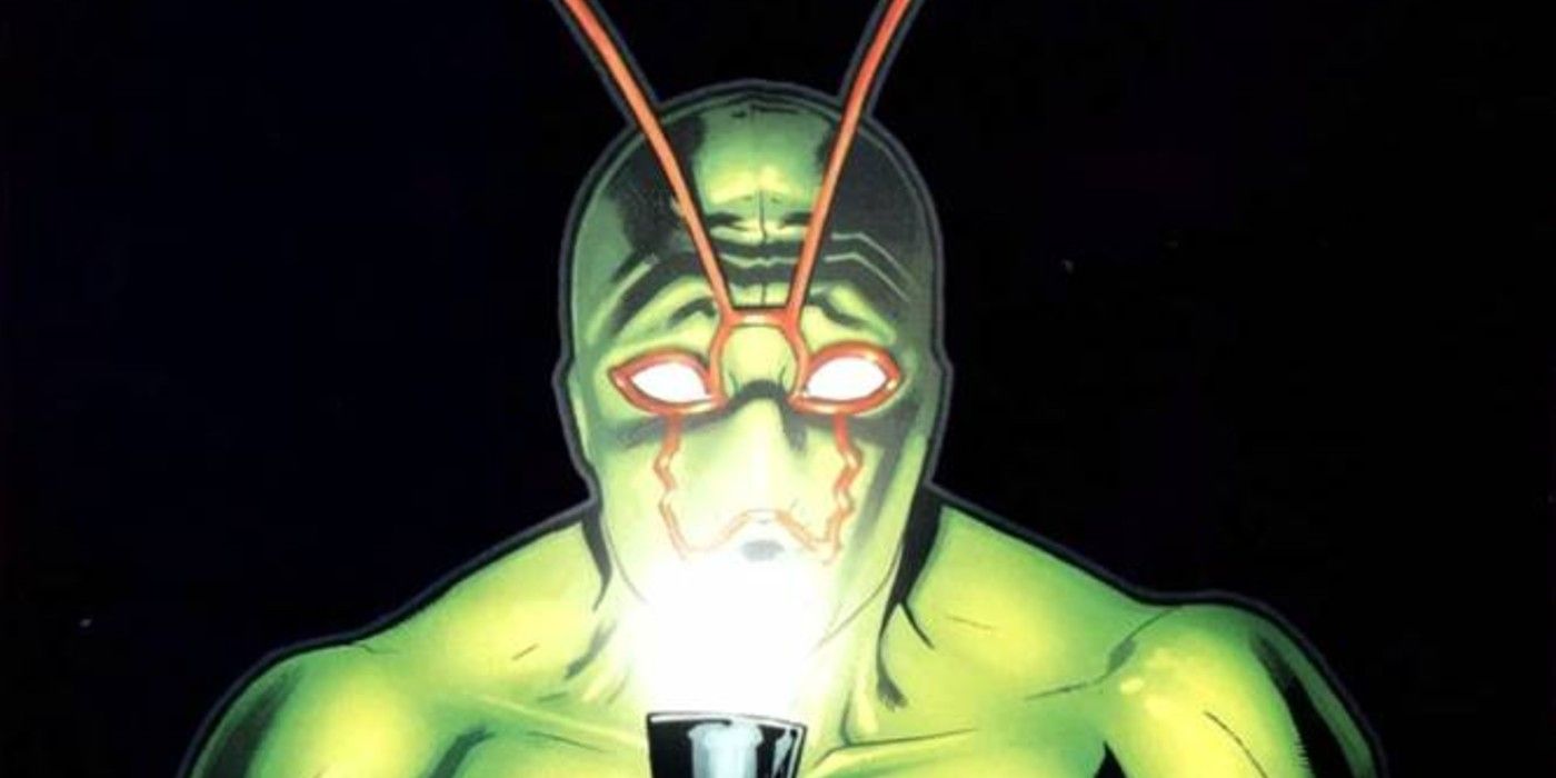 Ambush Bug shines a flashlight on himself in DC comics