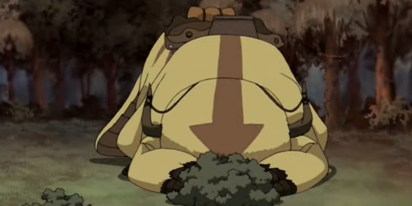 Appa hides in Avatar The Last Airbender