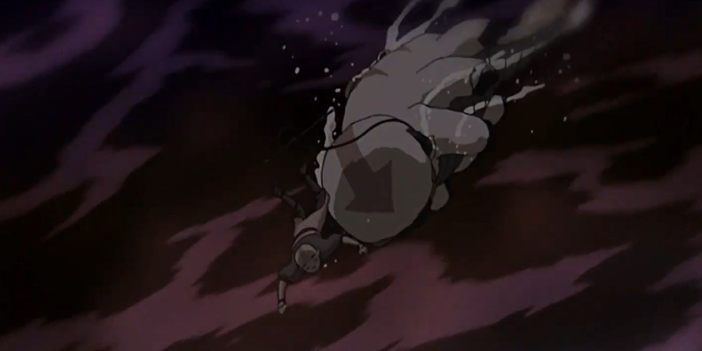 Aang and Appa are injured in the storm