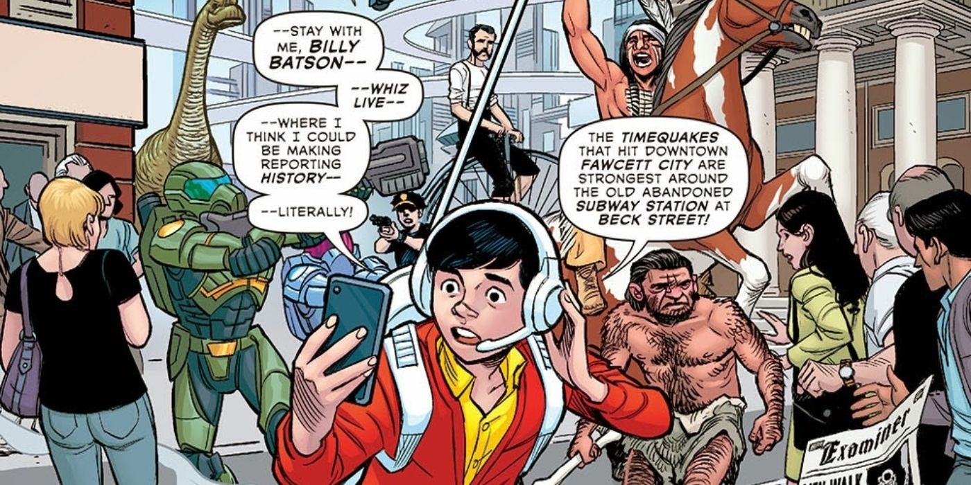 Billy Batson Conducting Journalism