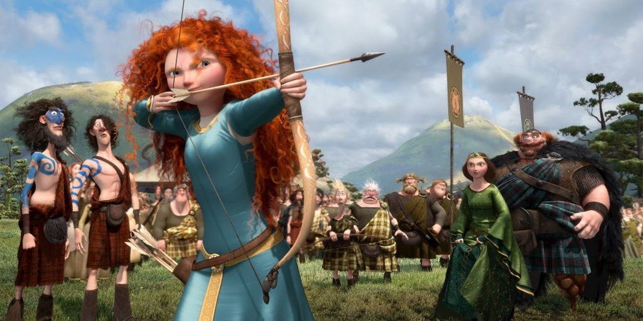 Brave's Merida competing in an archery competition