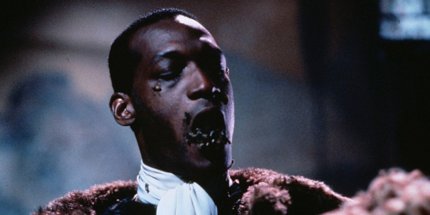 Tony Todd Candyman with bees in his mouth