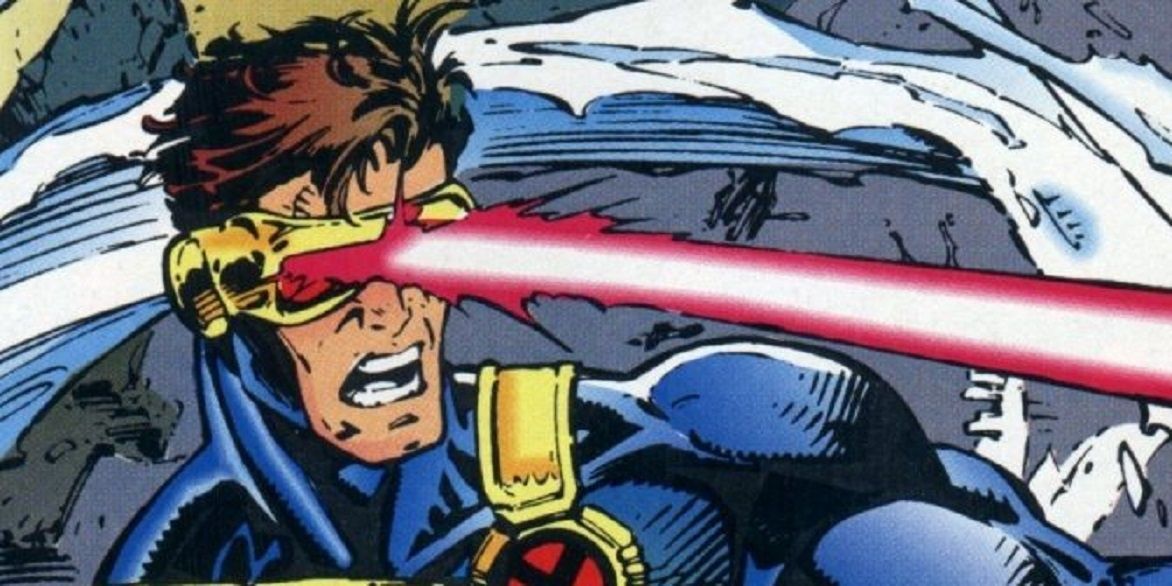 Cyclops shooting a laser beam from eyes