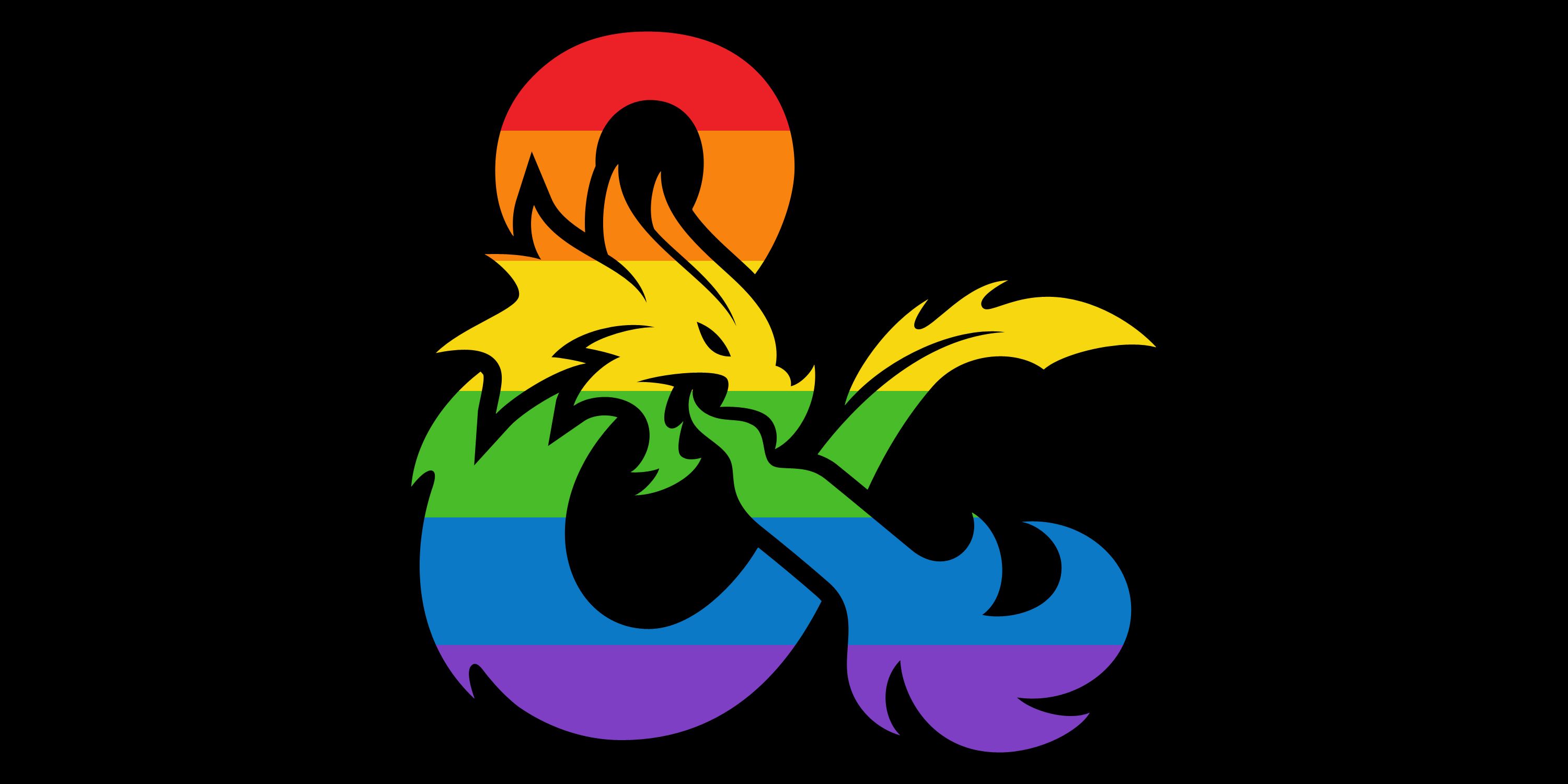The D&D Logo in Pride colors