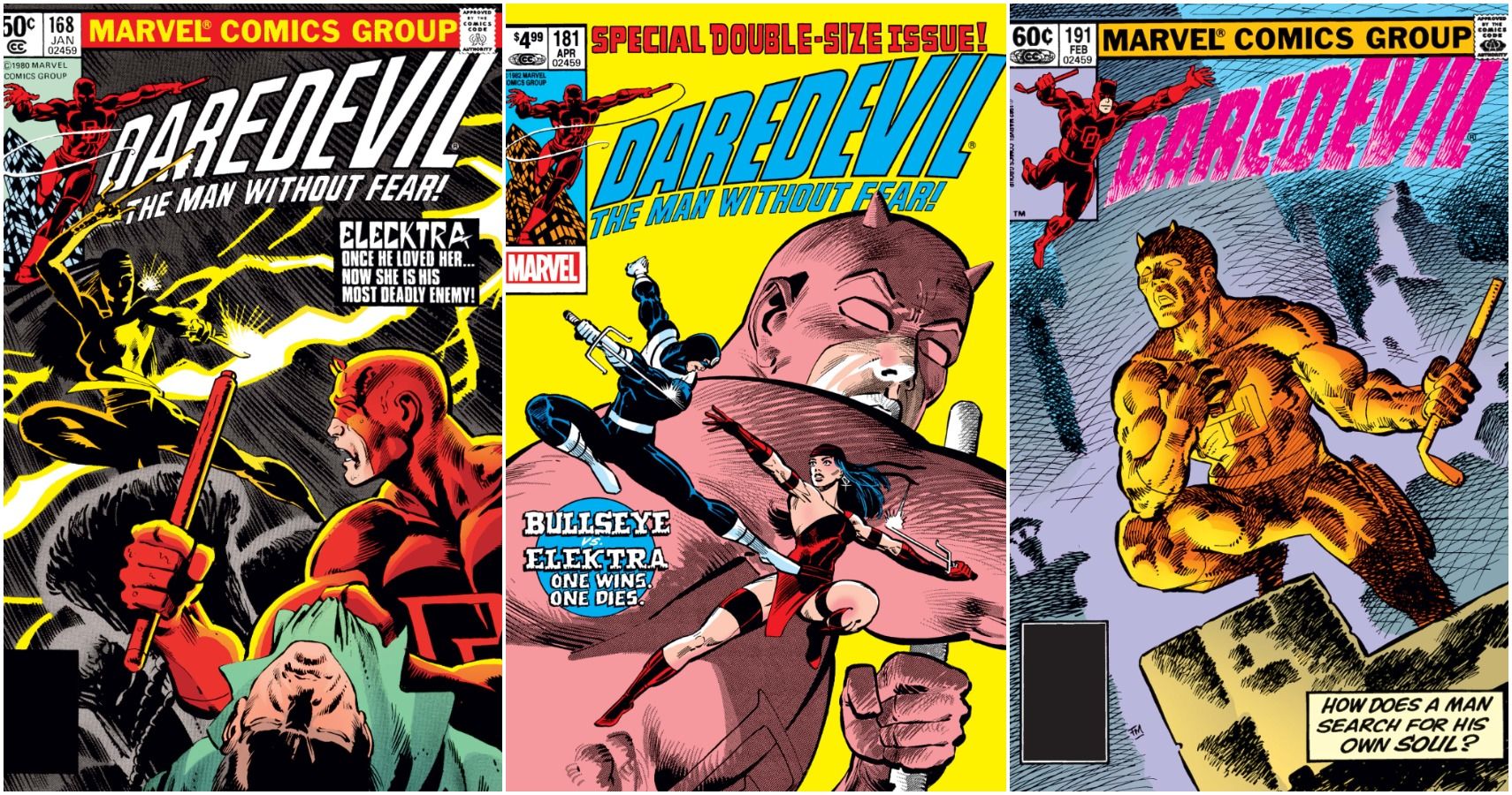 Split Image - Daredevil Fights Elektra, Bullseye and Stands On A Rooftop