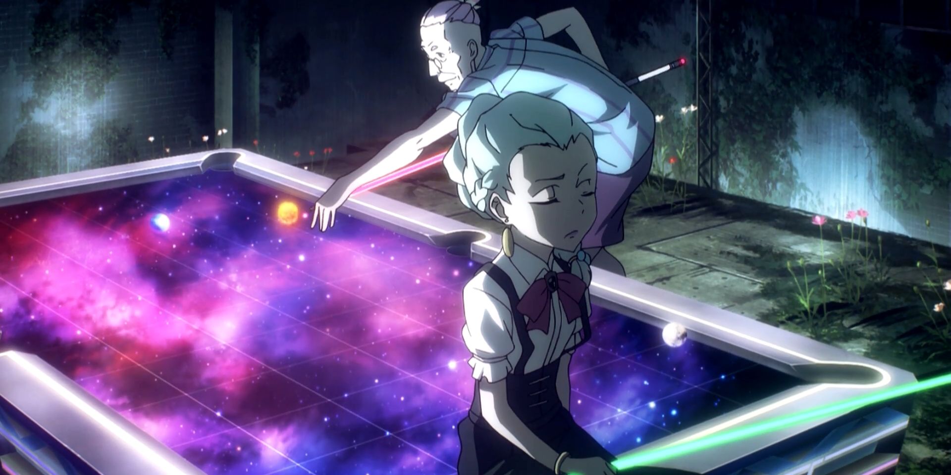 A billiards game for souls plays out in Quindecim bar in Death Parade