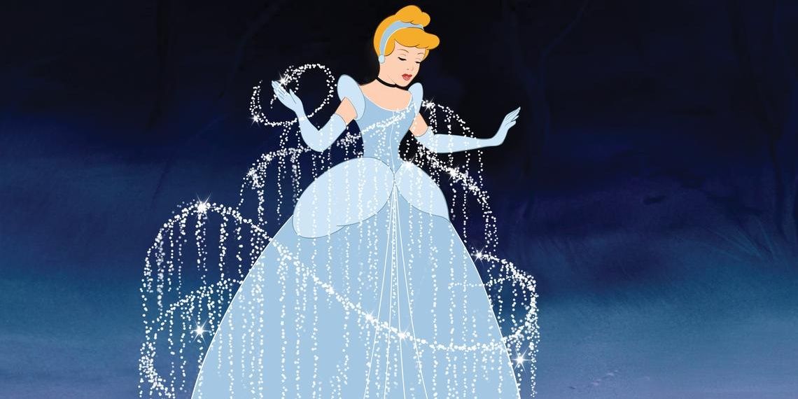 Disney's Cinderella is in her sparkling ballgown