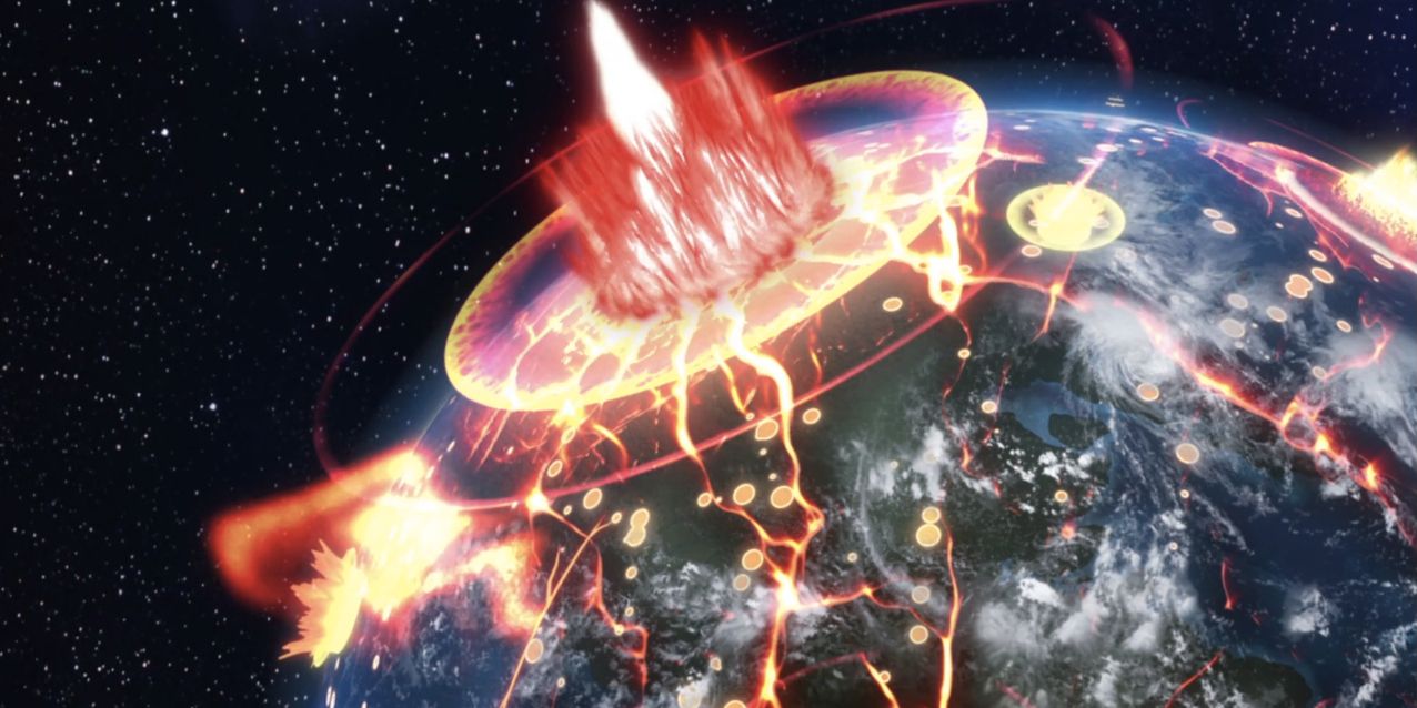 Frieza blows up the Earth in Dragon Ball Super.