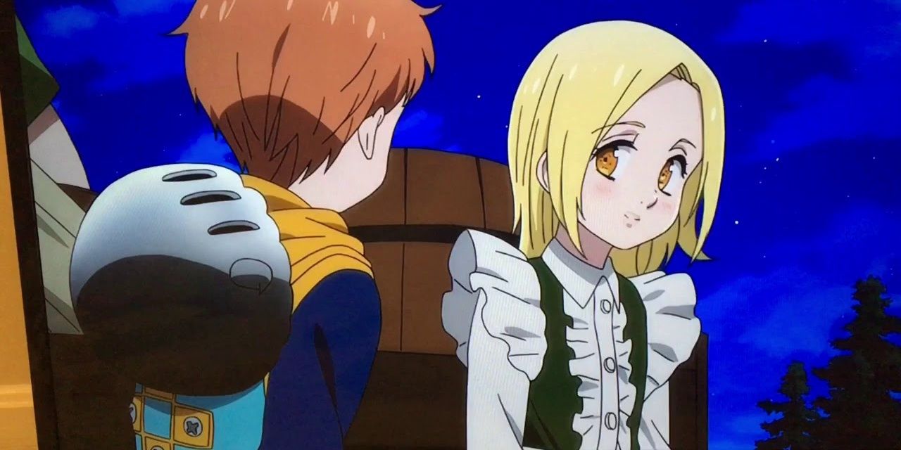 Elaine And King Talking In The Seven Deadly Sins