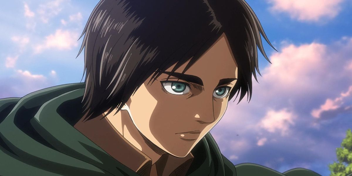 Eren Yeager looking intense in Attack on Titan.