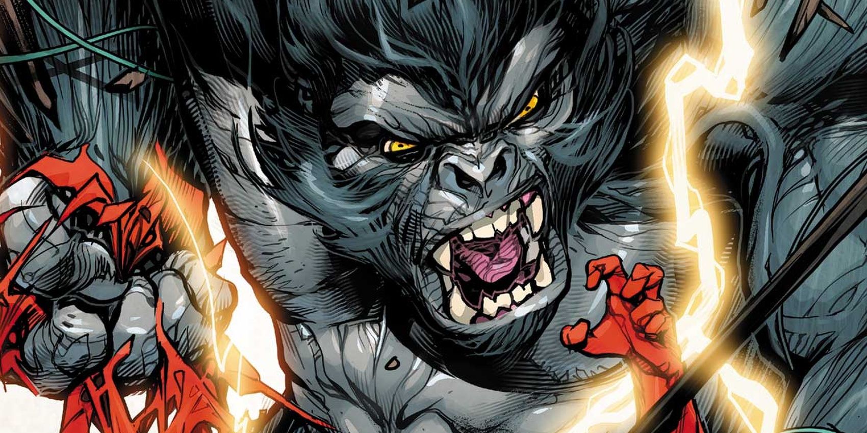 DC Gorilla Grodd battling The Flash
