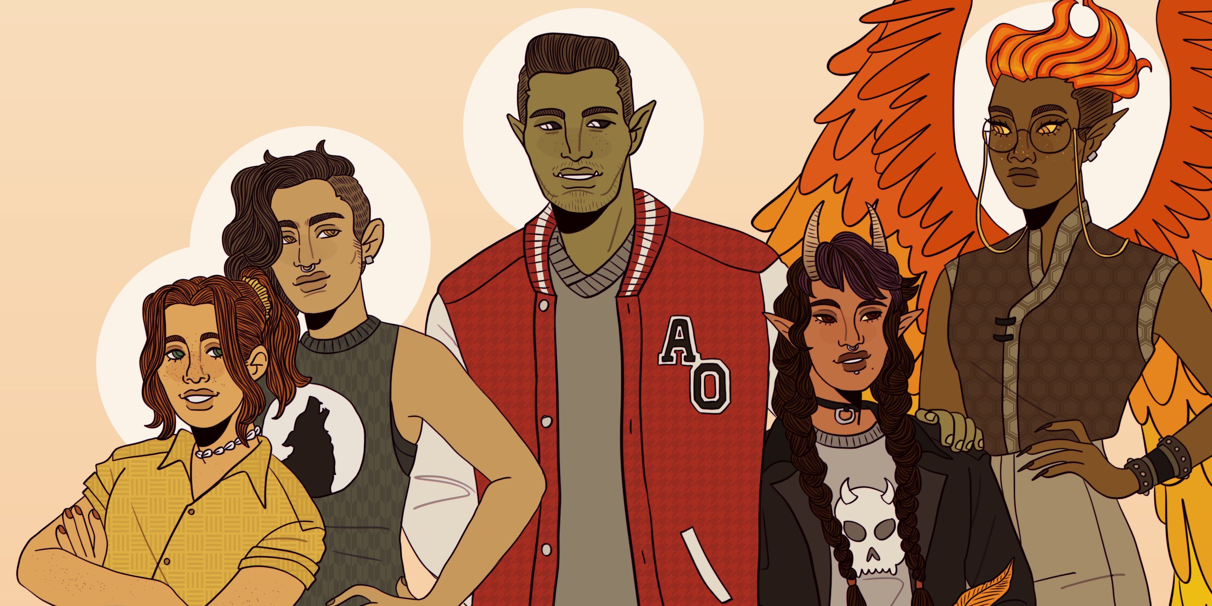 The LGBTQ members of the Bad Kids from Fantasy High.