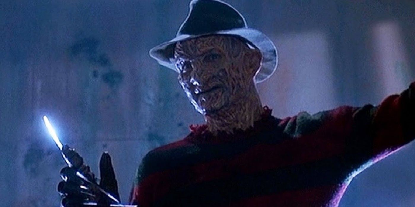 A Nightmare on Elm Street sees Freddy Krueger hold up a claw.
