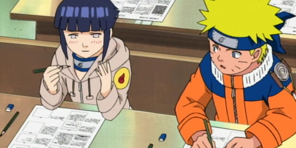 Naruto and hinata young during the Chunin Exams